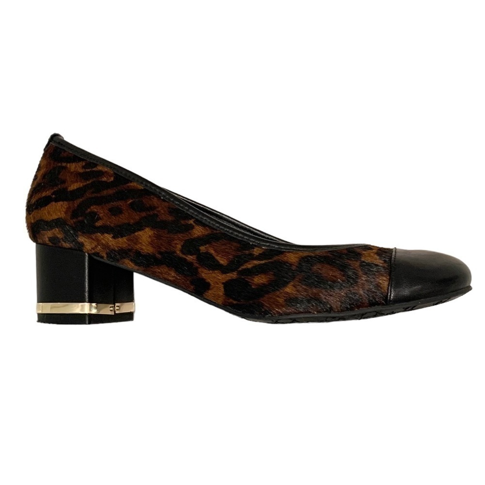 𝅺c. Wonder Leopard calf hair and leather pumps Sz 6 1/2 - Picture 8 of 10